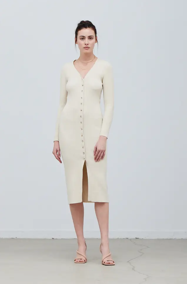 
            
                Load image into Gallery viewer, Button Down Knit Dress
            
        