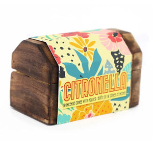 Citronella Incense Cones with Travel Box/Burner