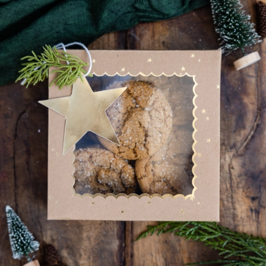 
            
                Load image into Gallery viewer, Cookie Gift Box - Gold Star
            
        