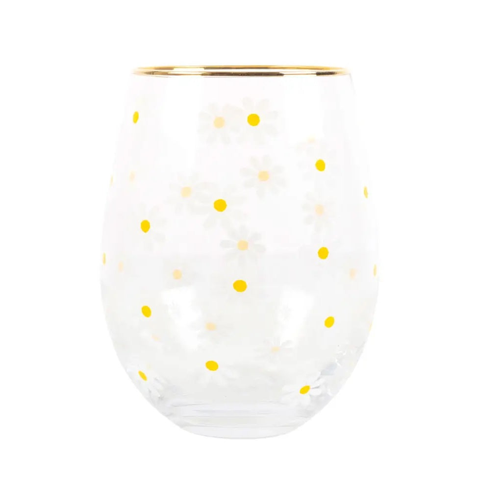 Daisy Stemless Glass