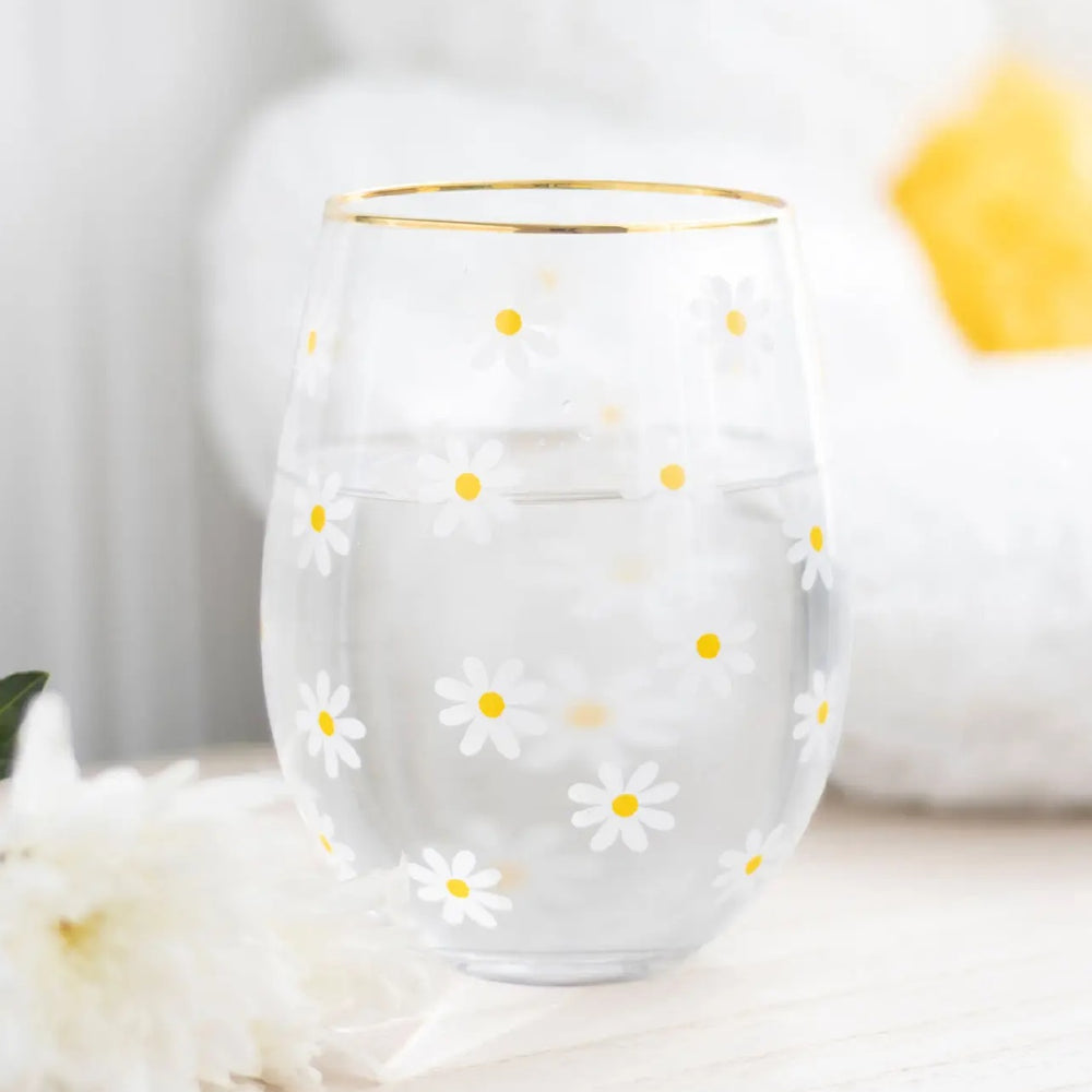 Daisy Stemless Glass