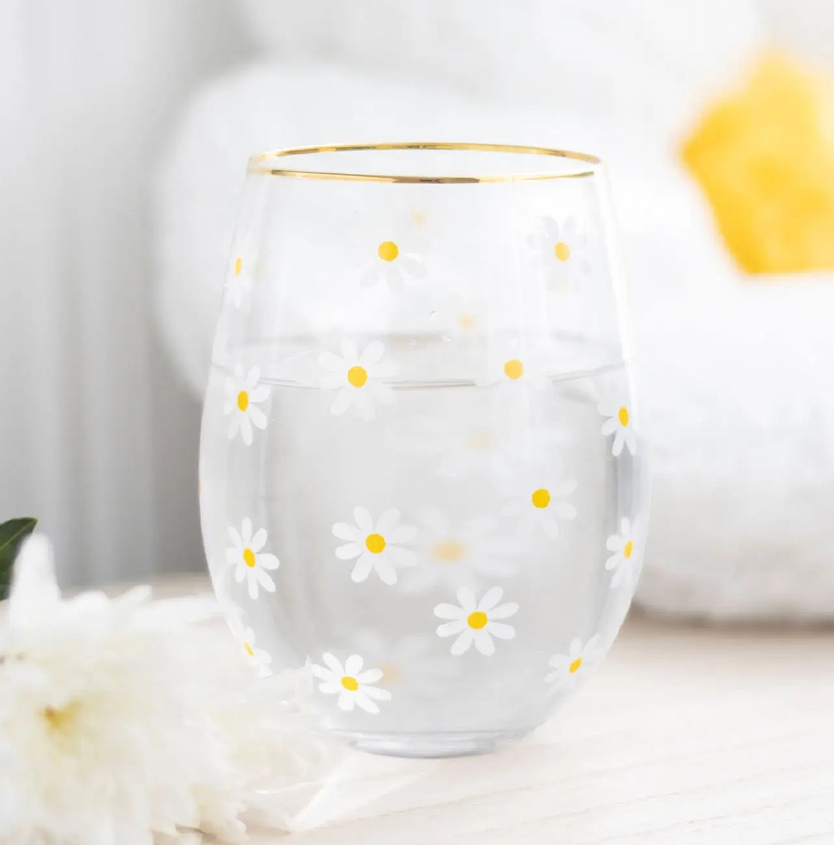 Daisy Stemless Glass