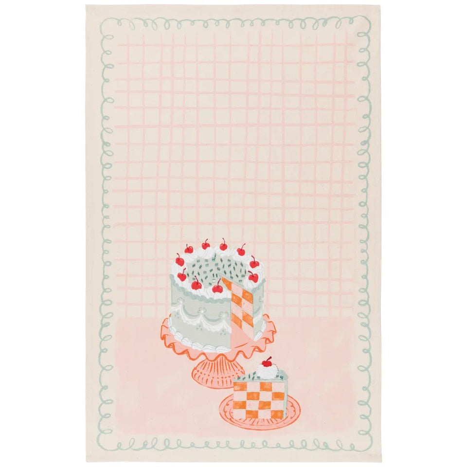 Eat Cake Tea Towel