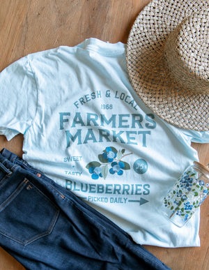 Farmers Market Tee - Blueberry -NEW!-