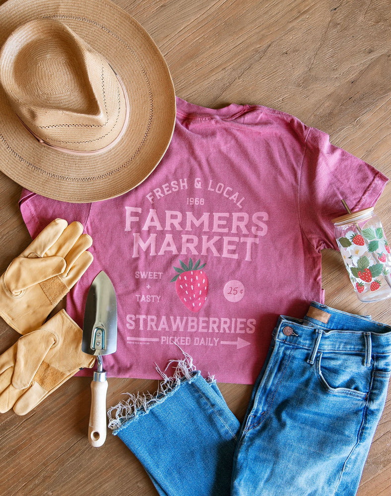 Farmers Market Tee - Strawberry