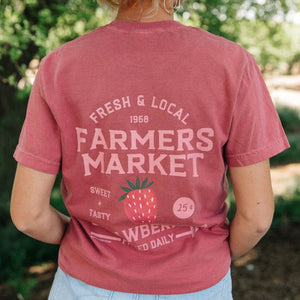 Farmers Market Tee - Strawberry