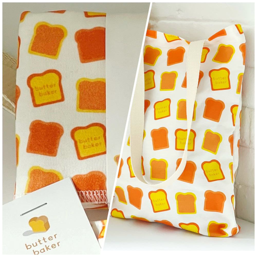 Butter Baker Tote & Wash Cloth Set