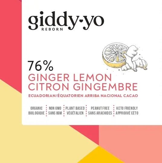 Ginger Lemon - 76% Dark Chocolate