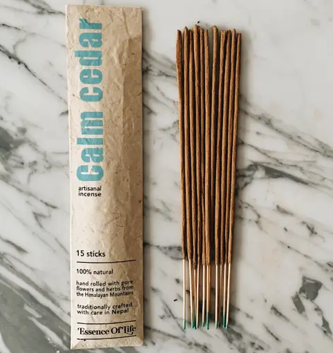 Handcrafted 100% Natural Artisanal incense- Calm Cedar
