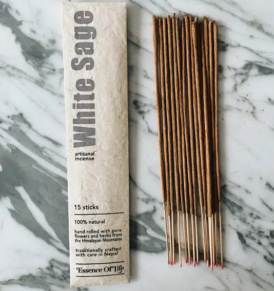 Handcrafted 100% Natural Artisanal incense- White Sage