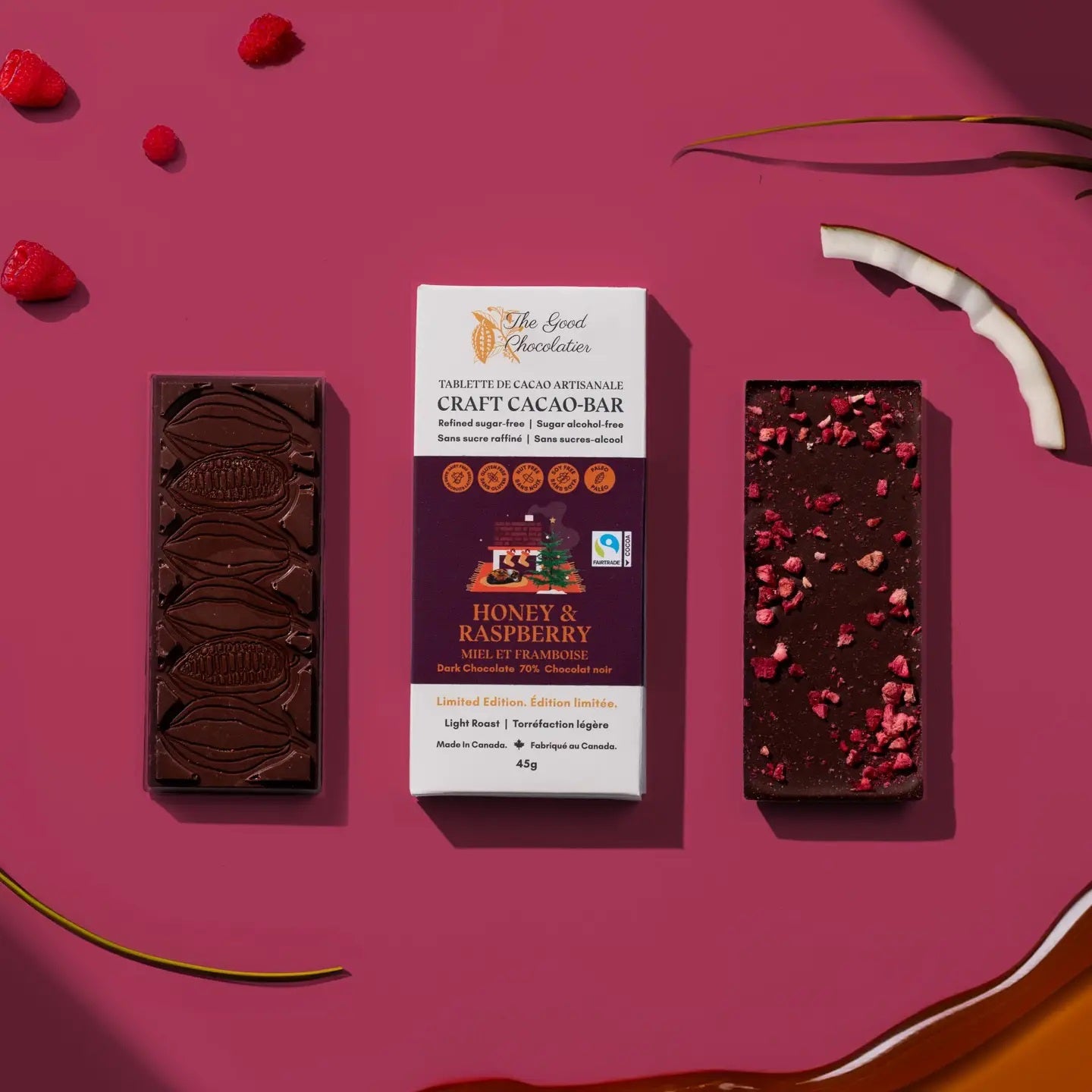 Honey & Raspberry - 70% Dark Chocolate