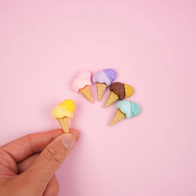 Ice Cream Cone Pin -multi colour-