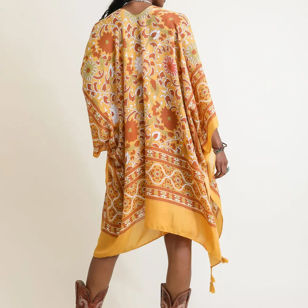 Moroccan Tapestry Tassel Kimono