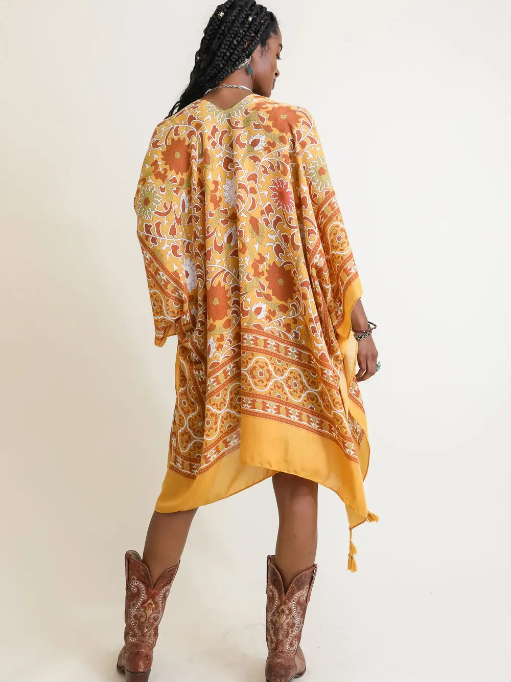 Moroccan Tapestry Tassel Kimono