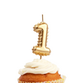 Gold Number Candles