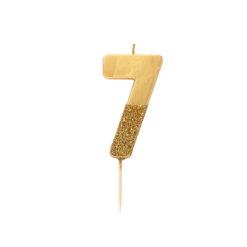 Gold Number Candles