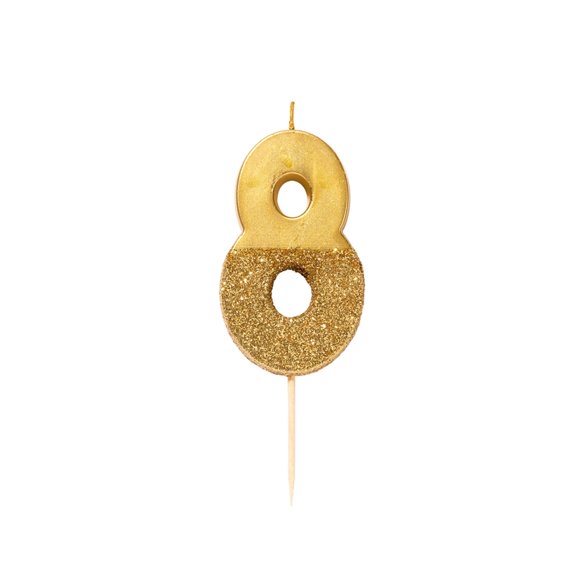 Gold Number Candles