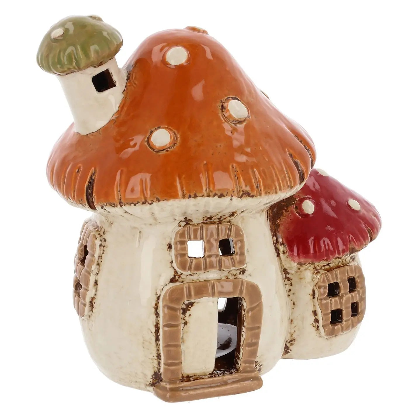 Village Collection: Mushroom House Tealight Holder / Planter