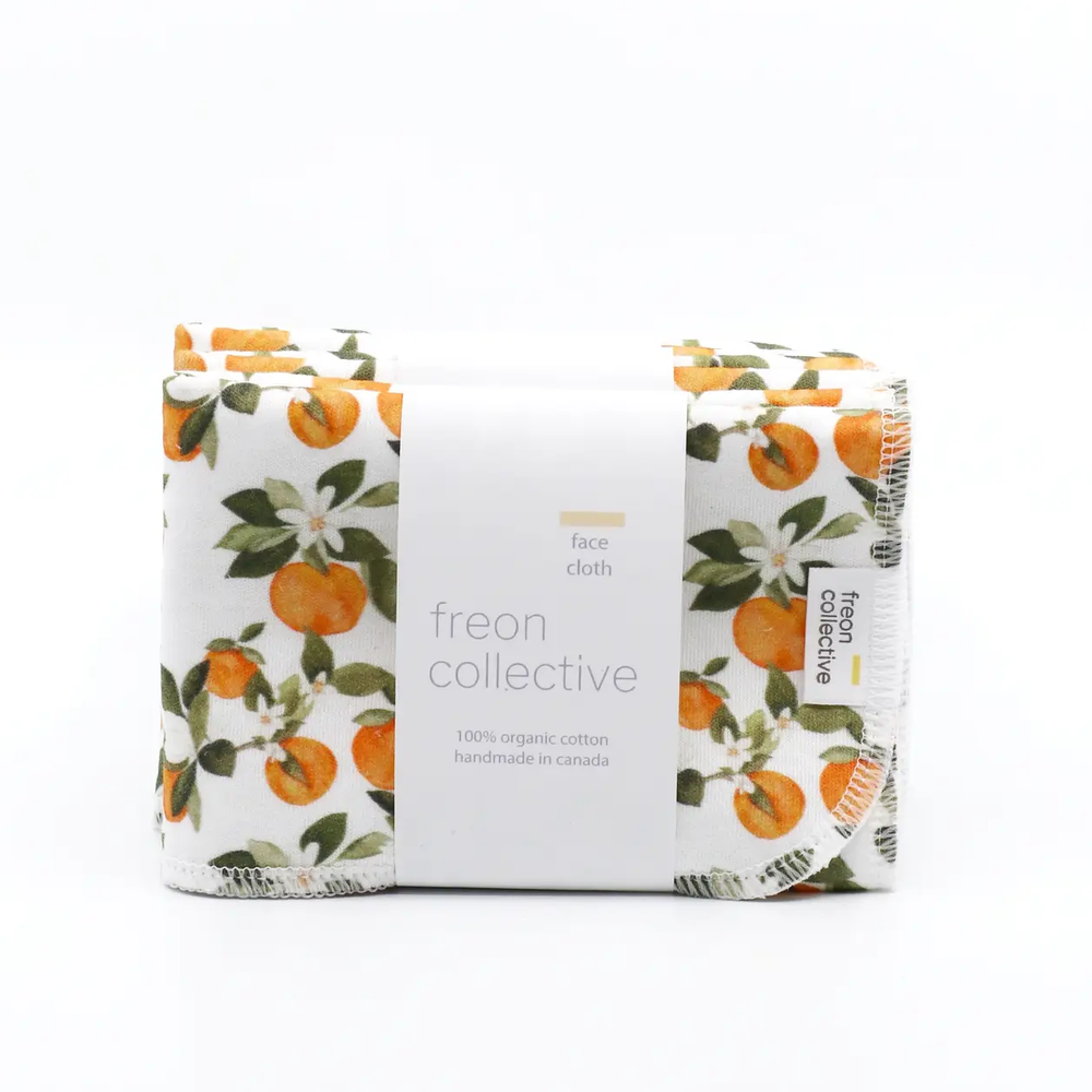 Organic Cotton Face Cloth - Clementine