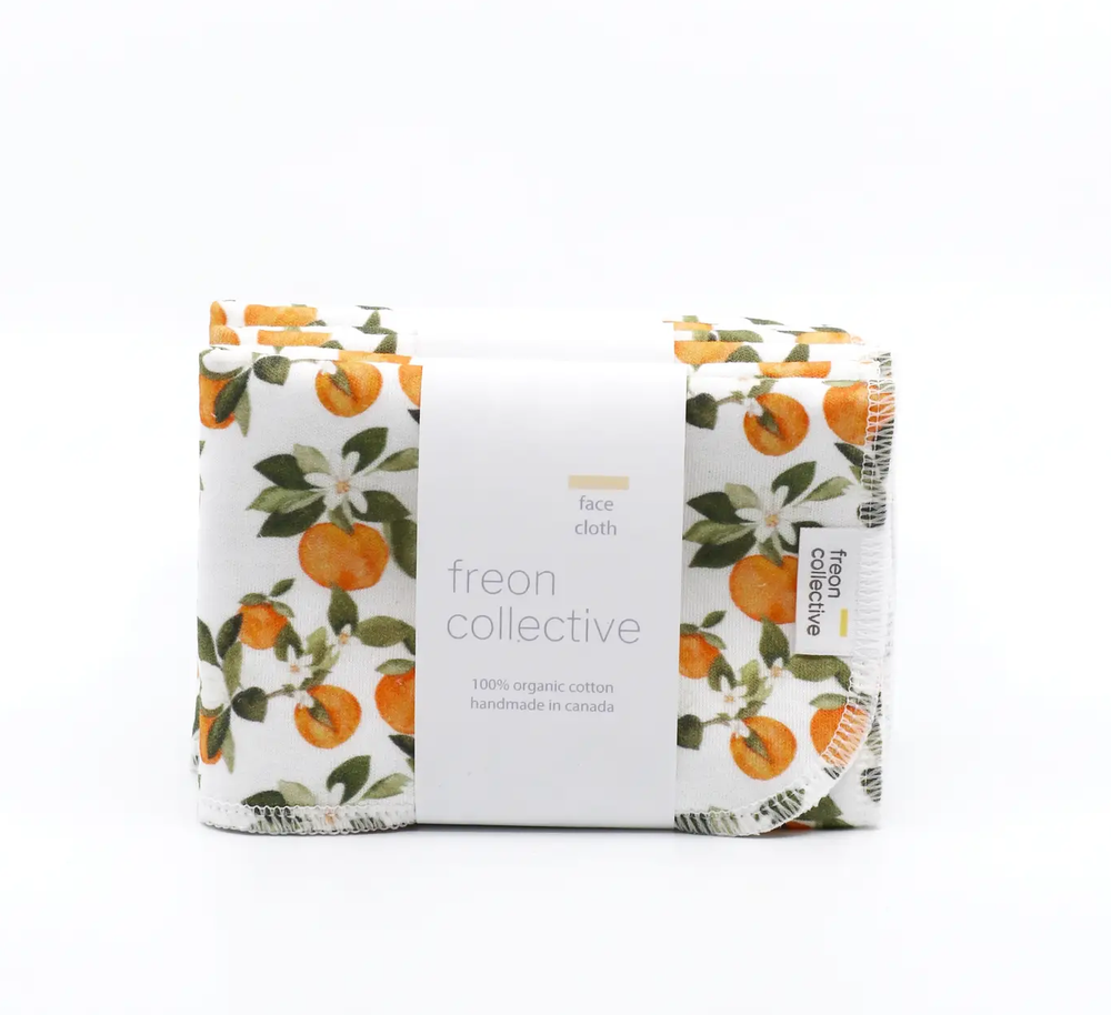 Organic Cotton Face Cloth - Clementine