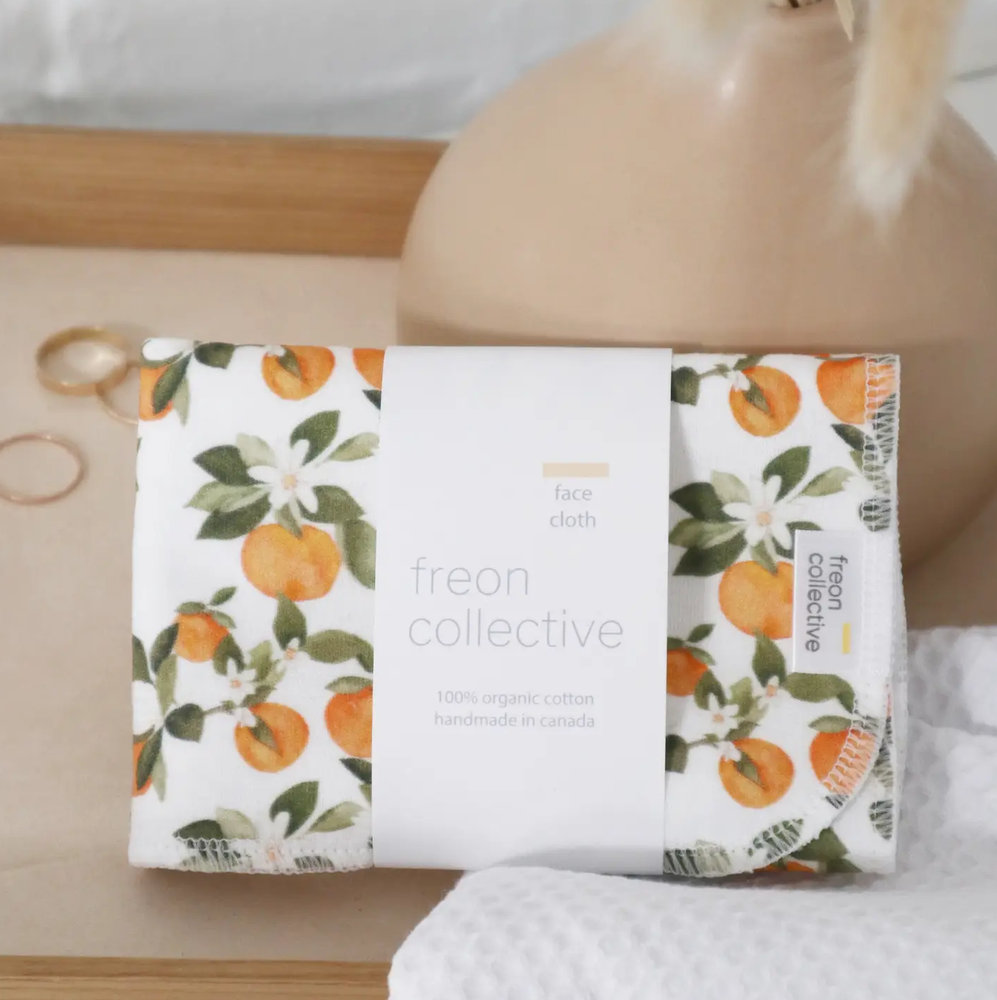 Organic Cotton Face Cloth - Clementine