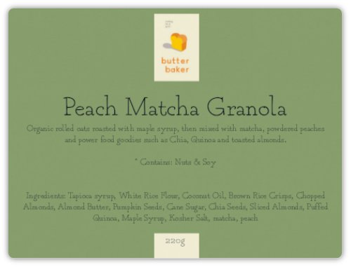 Peach Matcha Granola