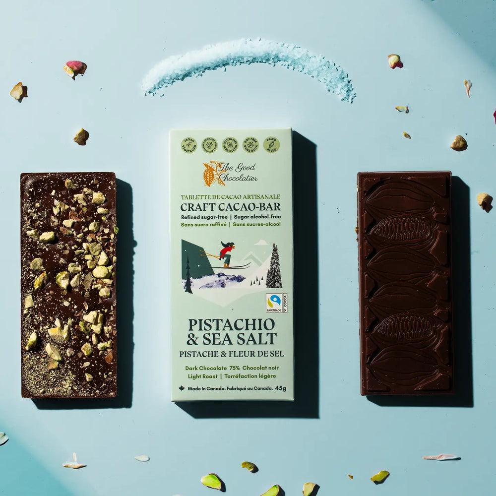 Pistachio & Sea Salt - 75% Dark Chocolate