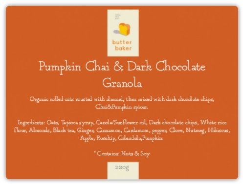 Pumpkin Chai & Dark Chocolate Granola