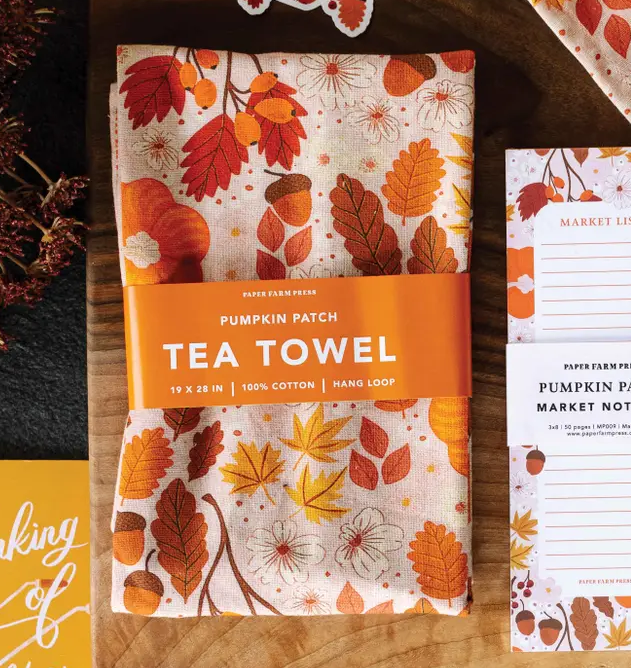 Pumpkin Patch Tea Towel