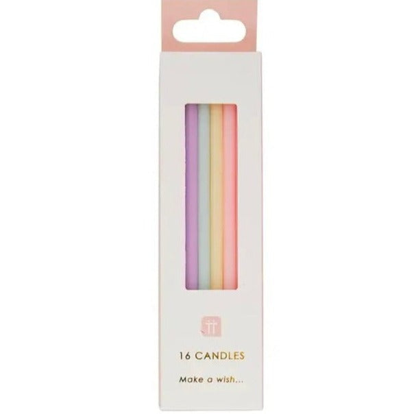 
                      
                        Rainbow Pastel Birthday Candles - 16 Pack
                      
                    