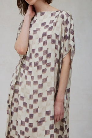 Satin Printed Dress