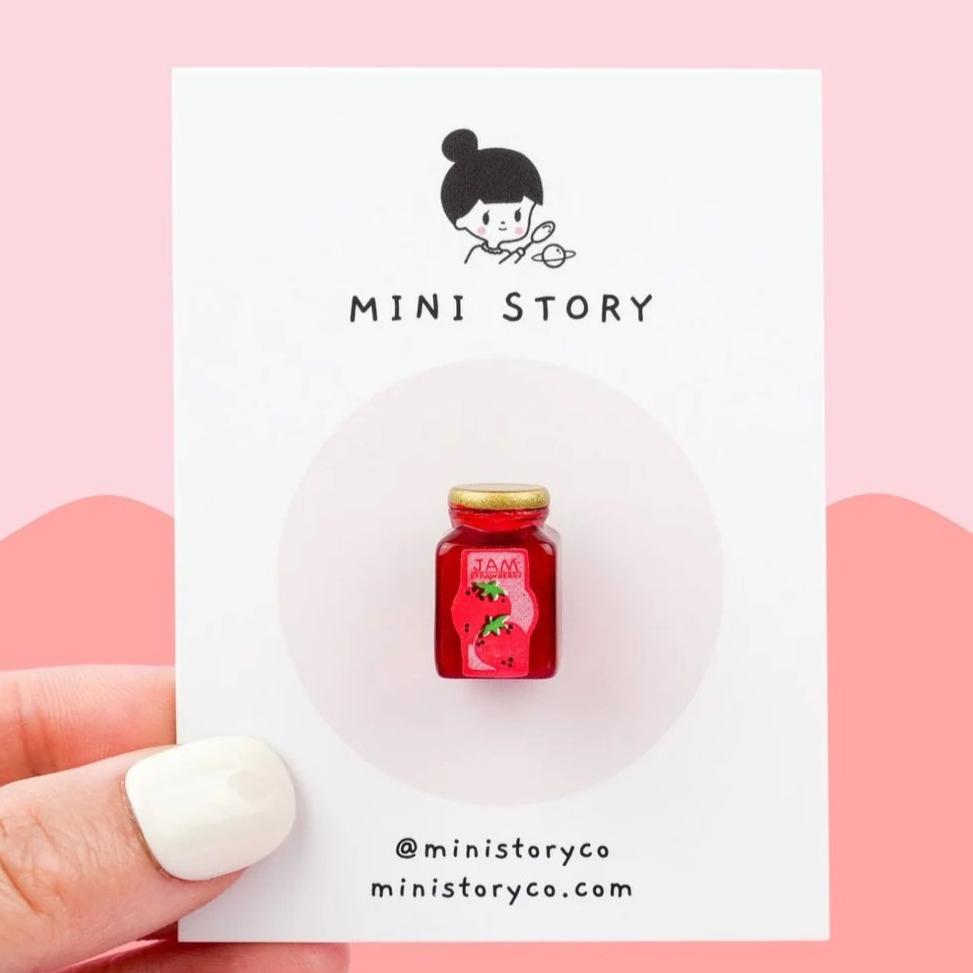 Strawberry Jam Jar Pin