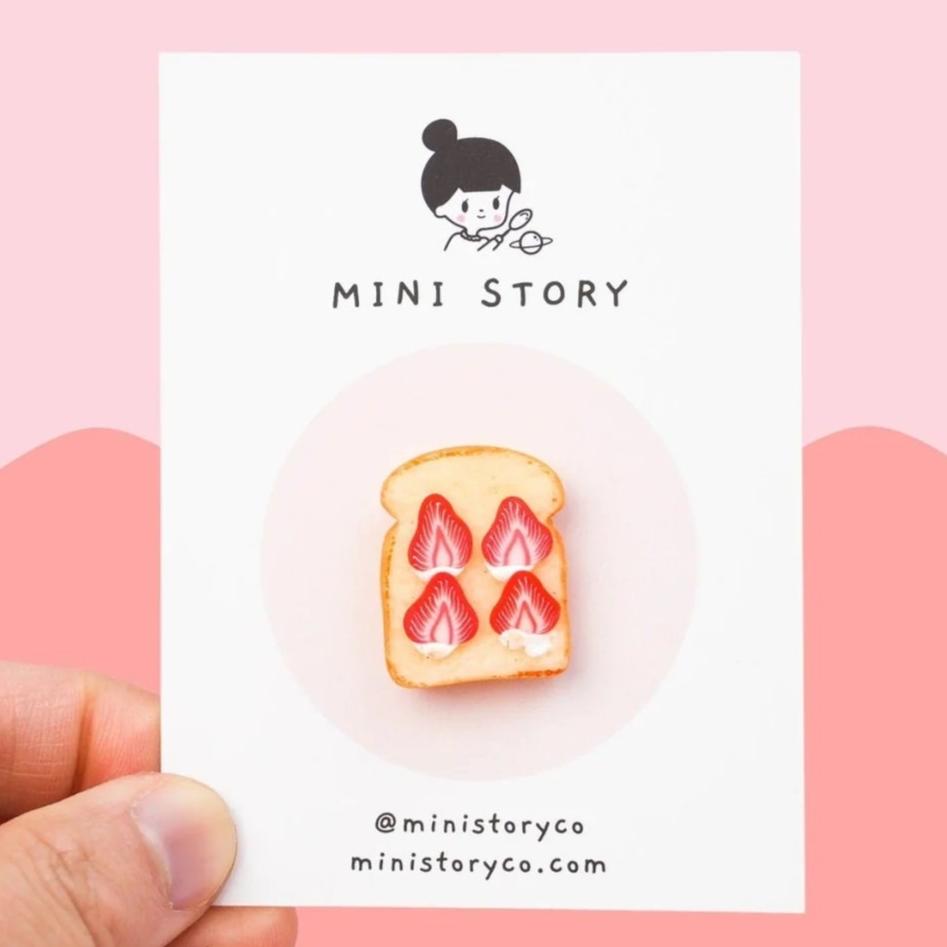 Strawberry Toast Pin