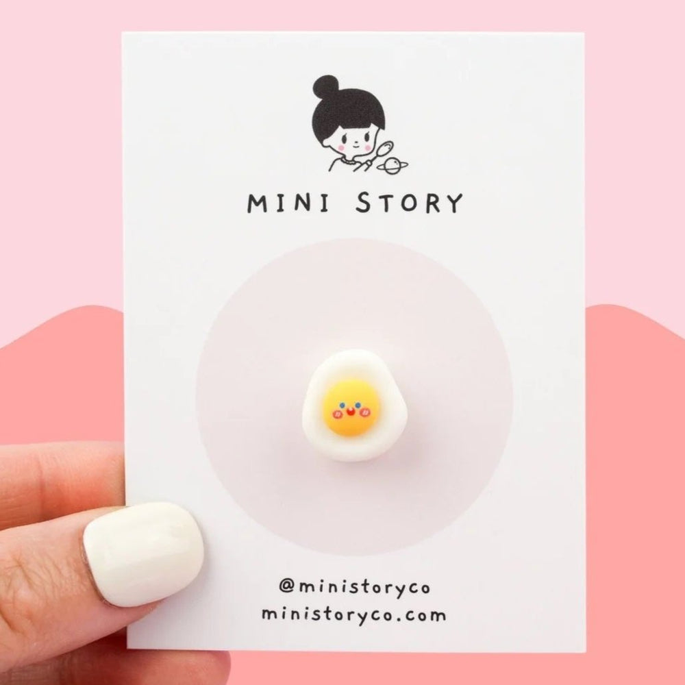 Tiny Fried Egg Pin