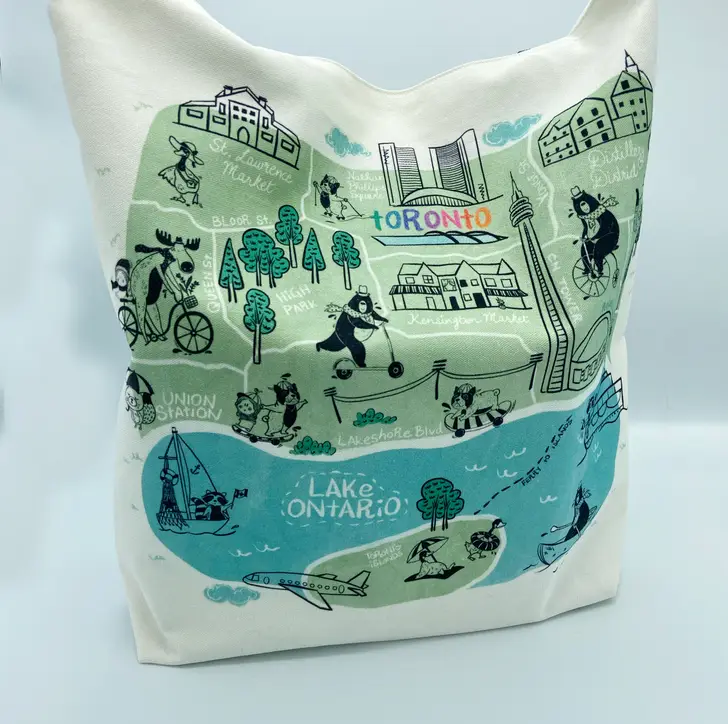
            
                Load image into Gallery viewer, Map of Toronto Canvas Tote bag
            
        