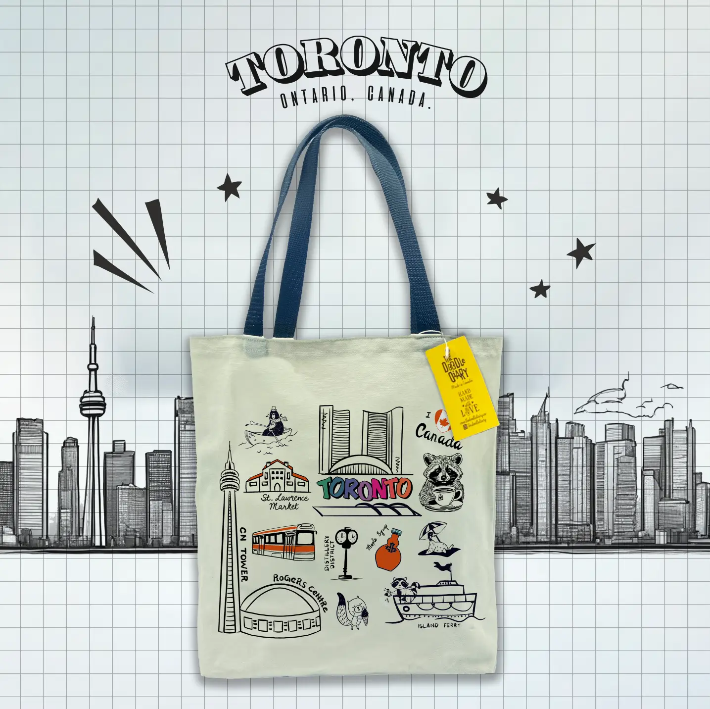 Toronto Icons Canvas Tote bag