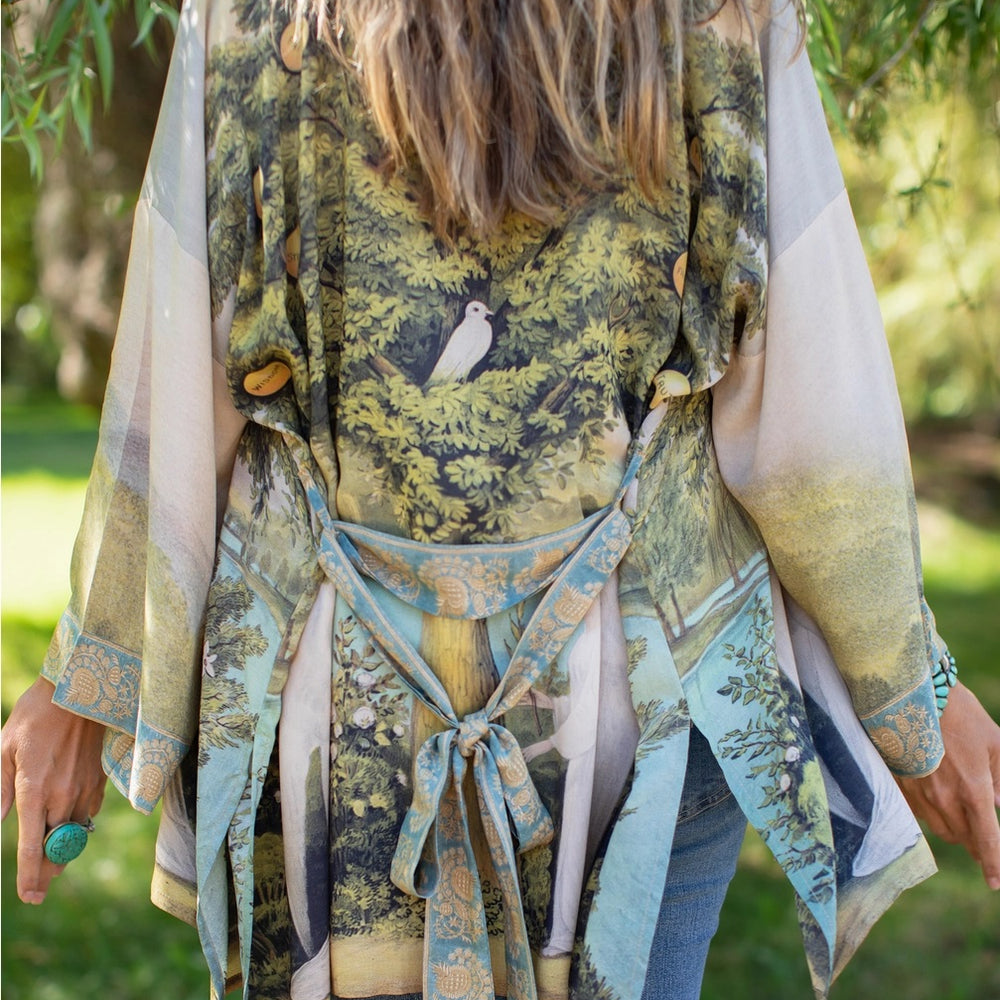 Tree of Life - Bamboo Kimono with belt *Pre-Order now, available in November*