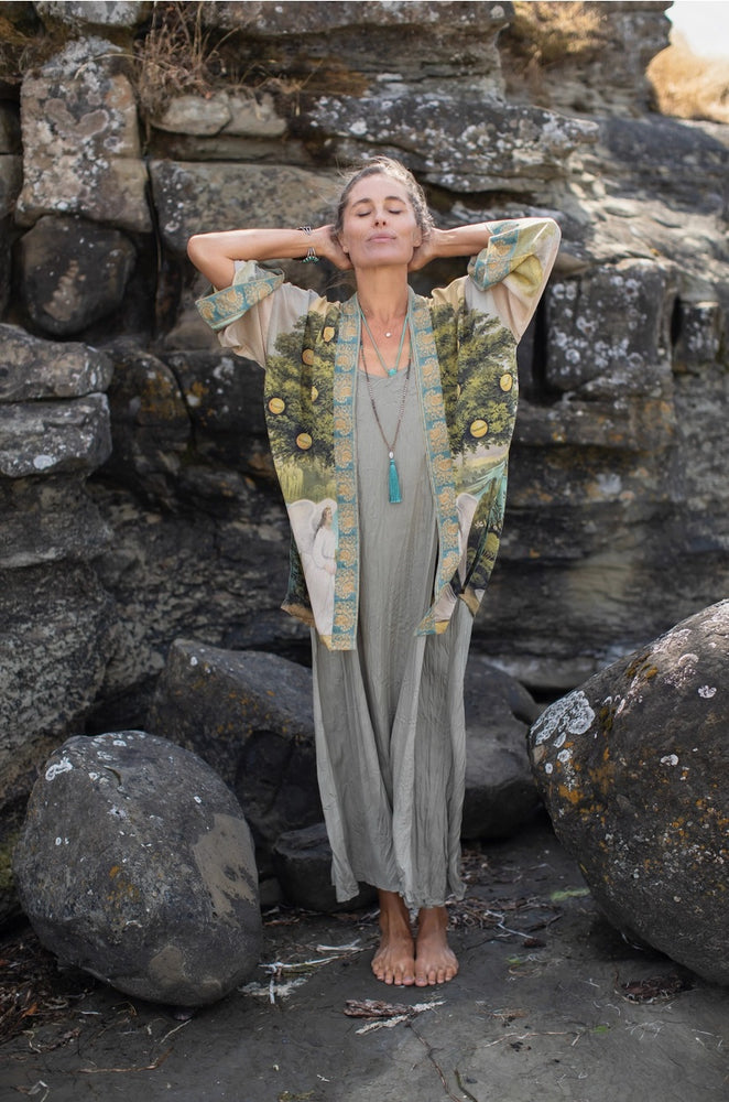 
                      
                        Tree of Life - Bamboo Kimono with belt *Pre-Order now, available in November*
                      
                    