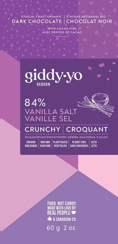 Vanilla Salt - 82% Dark Chocolate Crunchy (Nut Free)