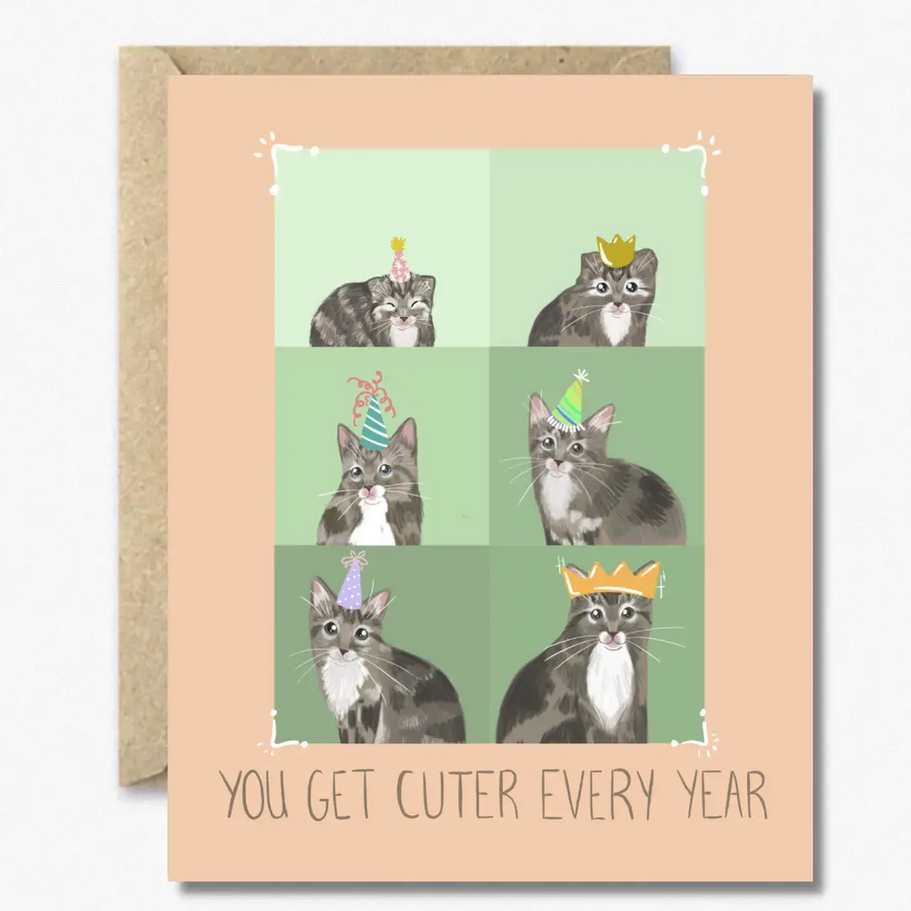 You Get Cuter Every Year- Birthday Card