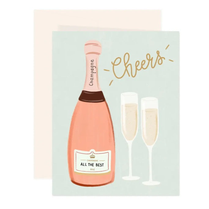 Cheers Champagne - Congratulations Card