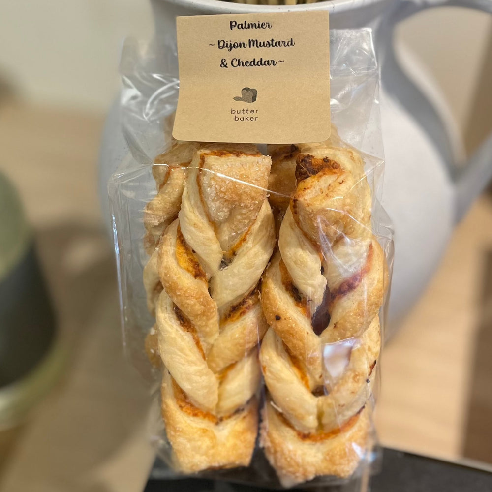 PALMIER COOKIES - Dijon Mustard & Cheddar