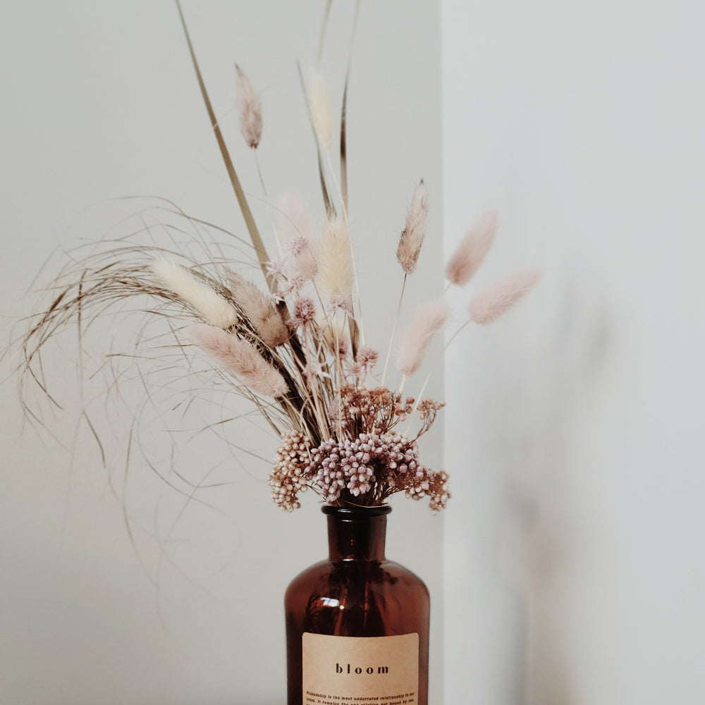 
                      
                        Dried Bouquet in Glass Vase
                      
                    