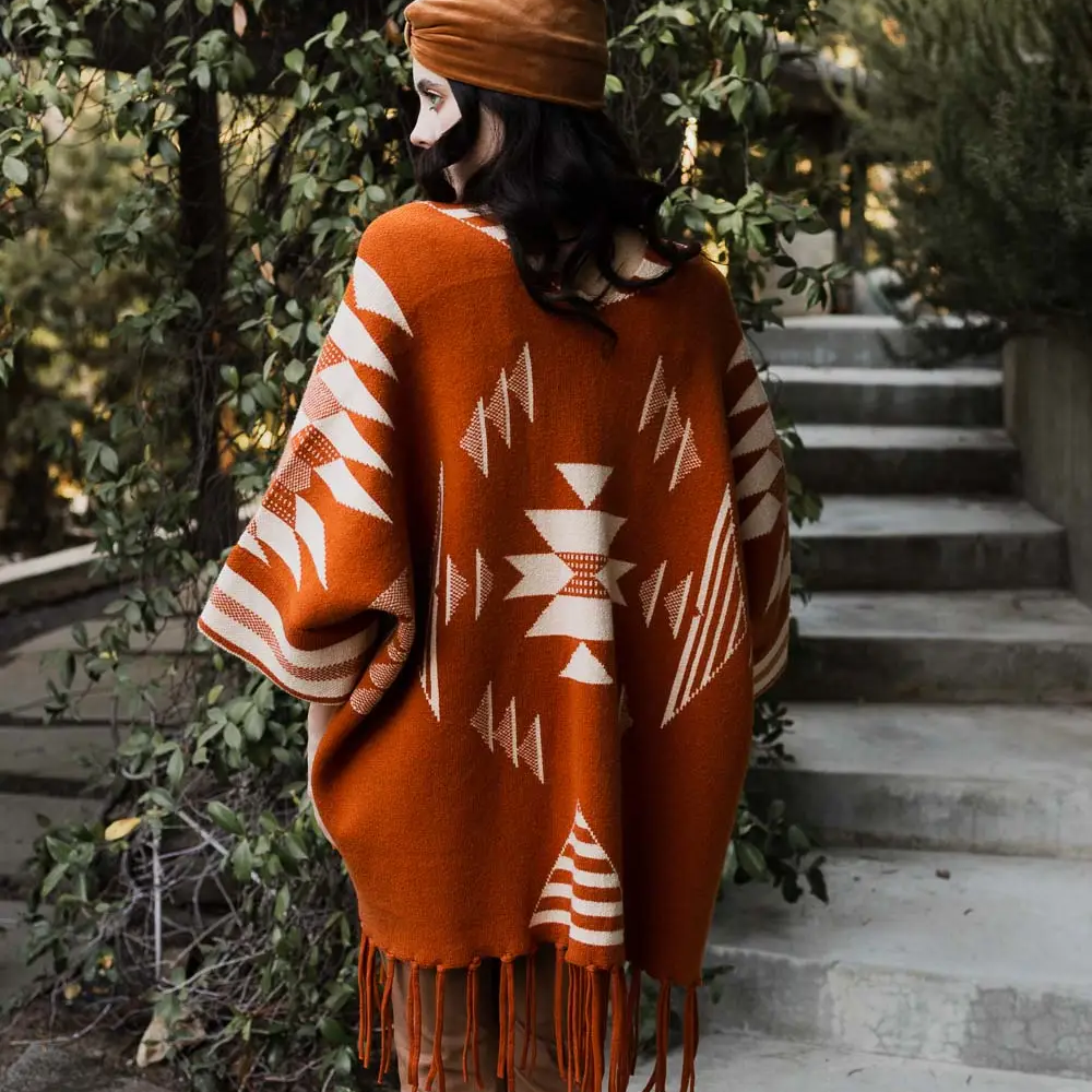Aztec Fringed Cape
