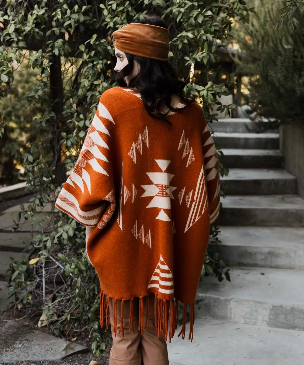 Aztec Fringed Cape