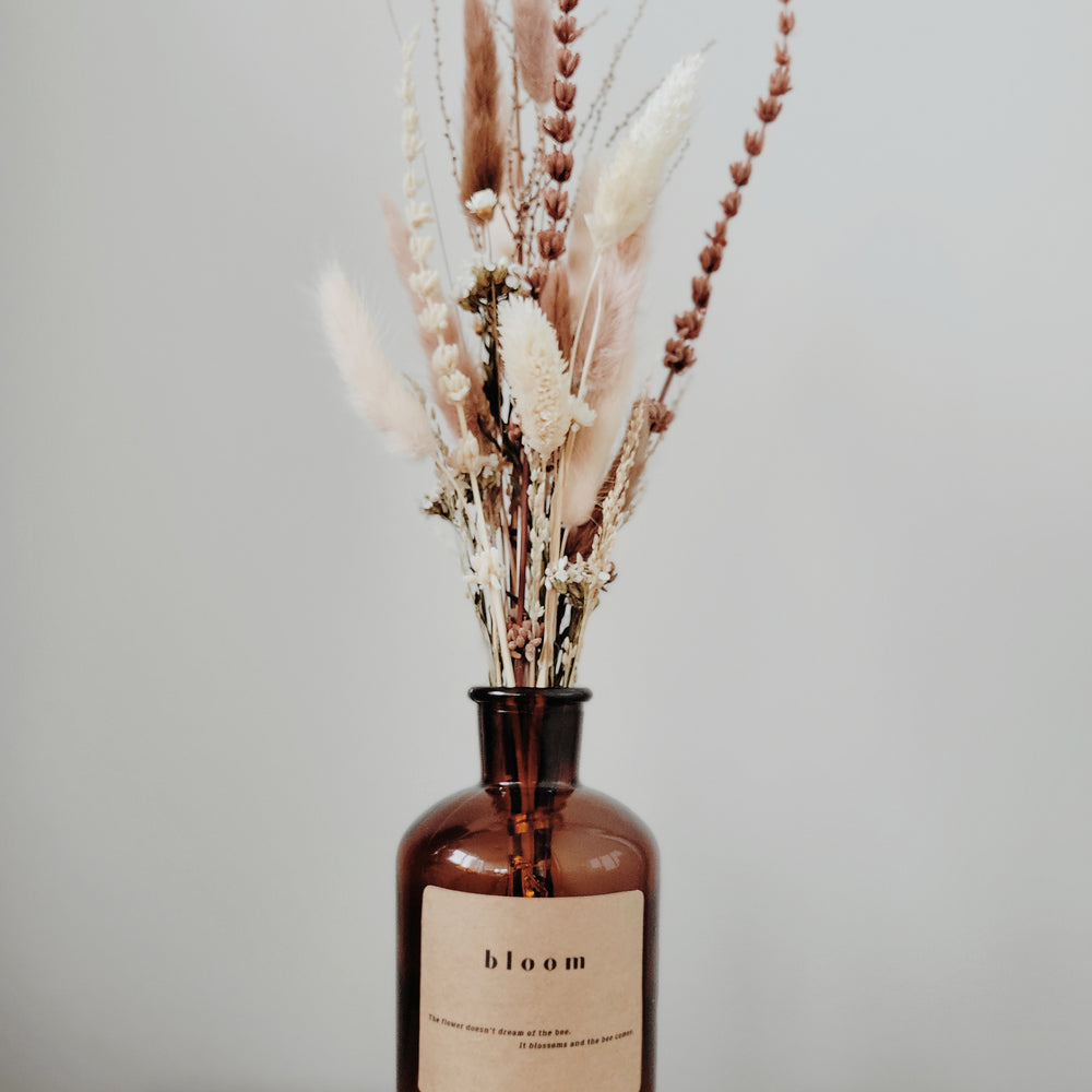 Dried Bouquet in Glass Vase