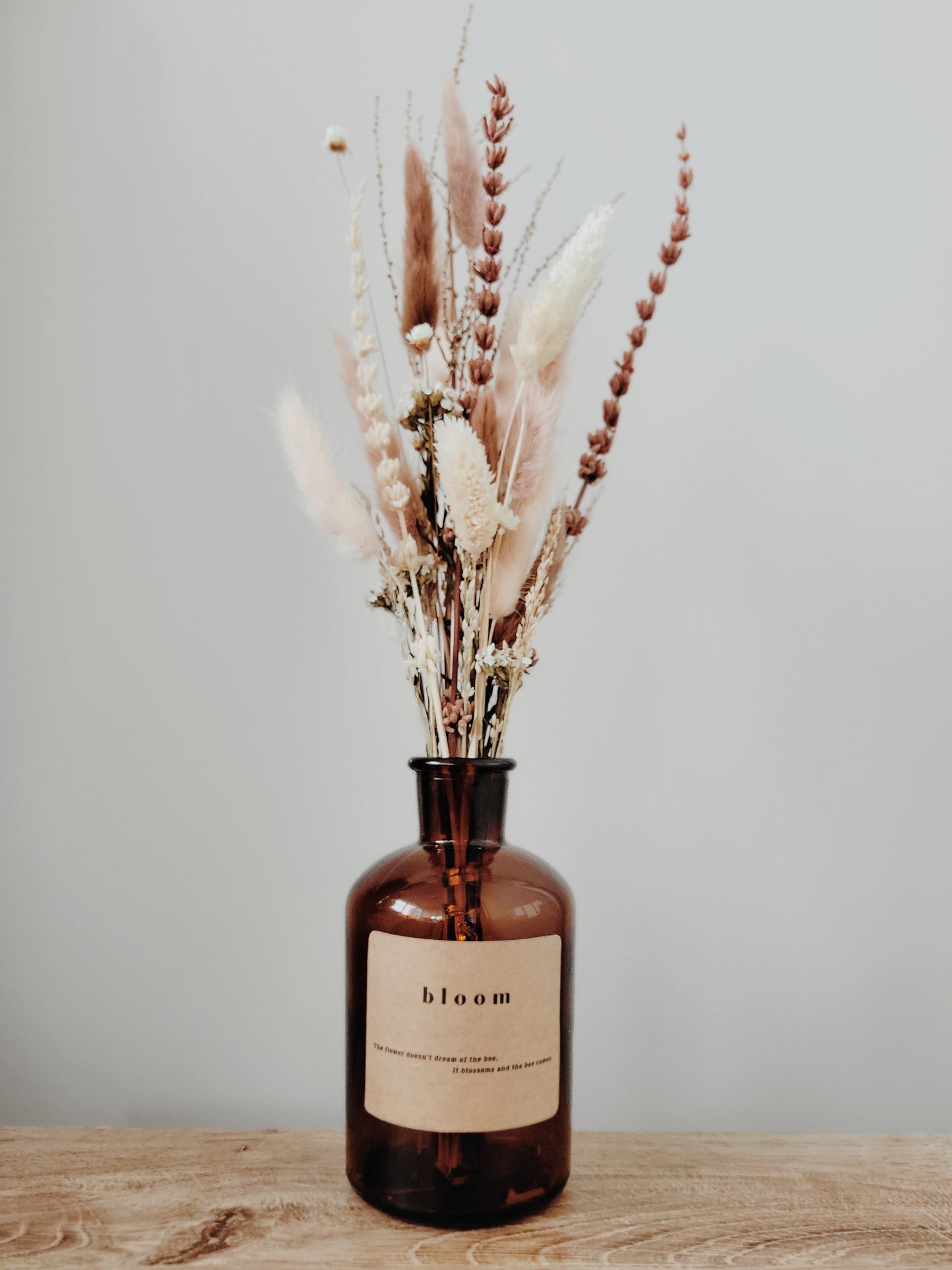 Dried Bouquet in Glass Vase