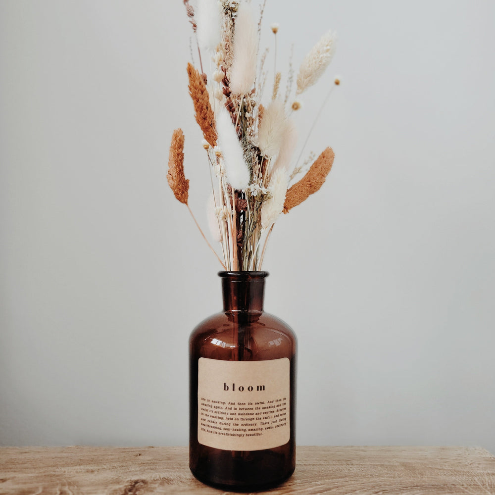 Dried Bouquet in Glass Vase