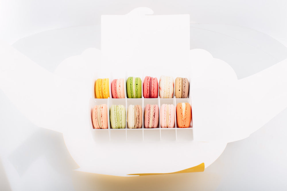 
            
                Load image into Gallery viewer, Box of 12 Macarons
            
        