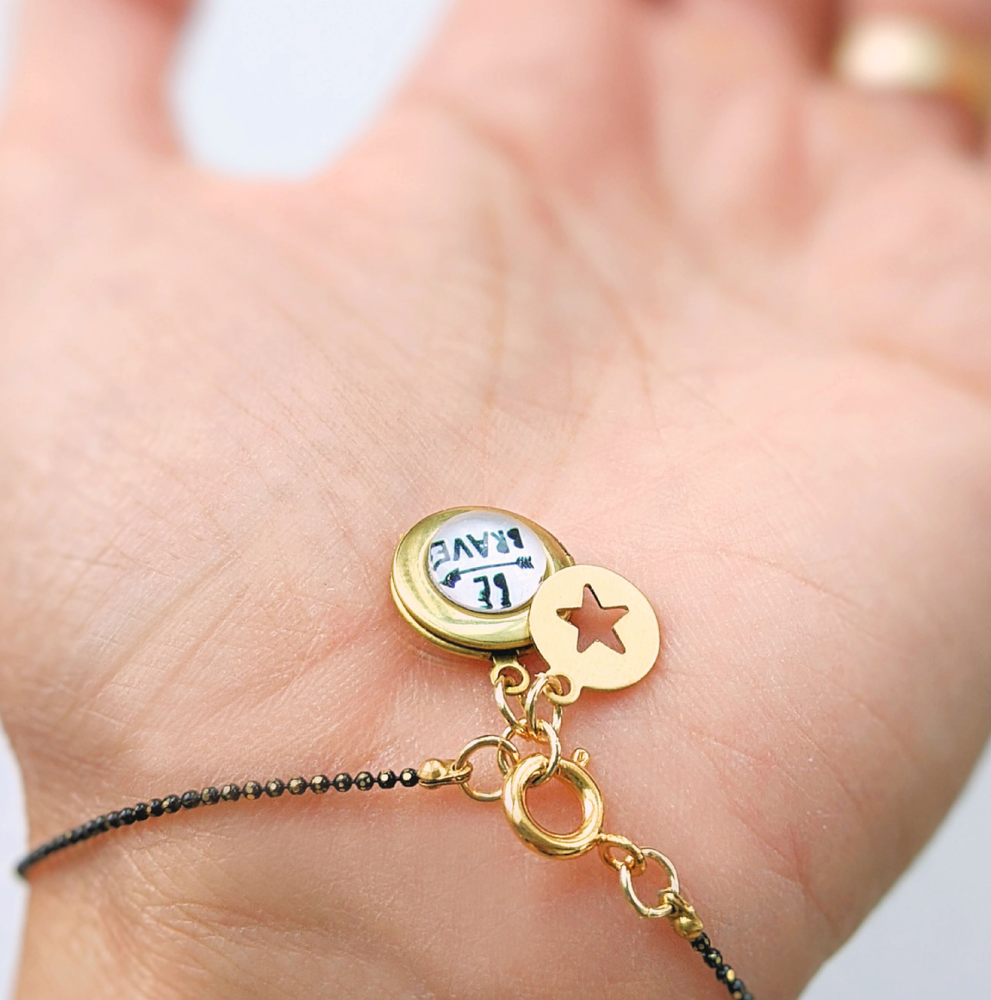"Brave Little Star" handmade Locket Bracelet